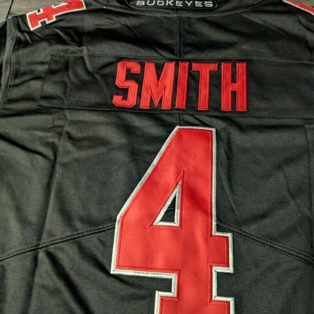 Jeremiah Smith #4 Ohio State Buckeyes BLACKOUT Stitched Men's Jersey XXL 2XL - Picture 3 of 4